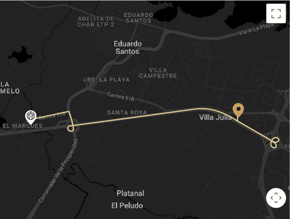 Ruta a Hospital internacional