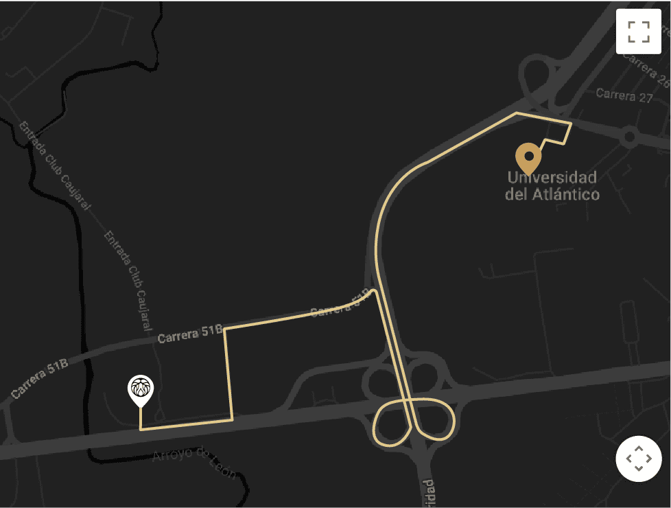 Ruta a Universidad del Atlántico